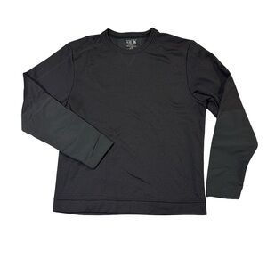 SOLD Mountain Hardwear mens L large black crewneck polyester fleece sweater EUC